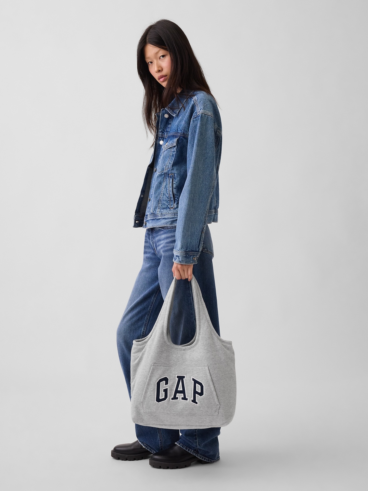 Мужские сумки Gap Hoodie Tote, цвет: Светлый меланжевый серый — фото 2