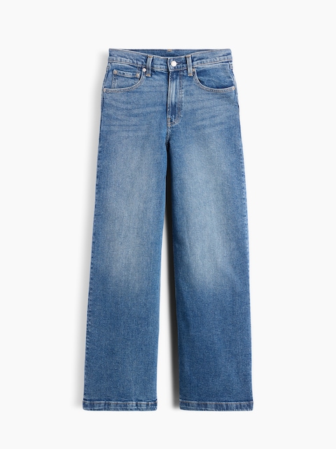 High Rise Stride Wide-Leg Jeans