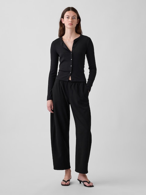 Mid Rise Easy Barrel Ankle Pants