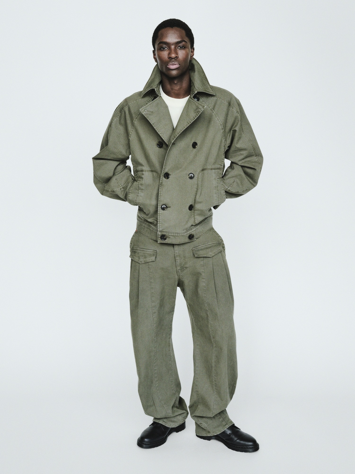 Мужские брюки Gap GapStudio Herringbone Baggy Pants — фото 6