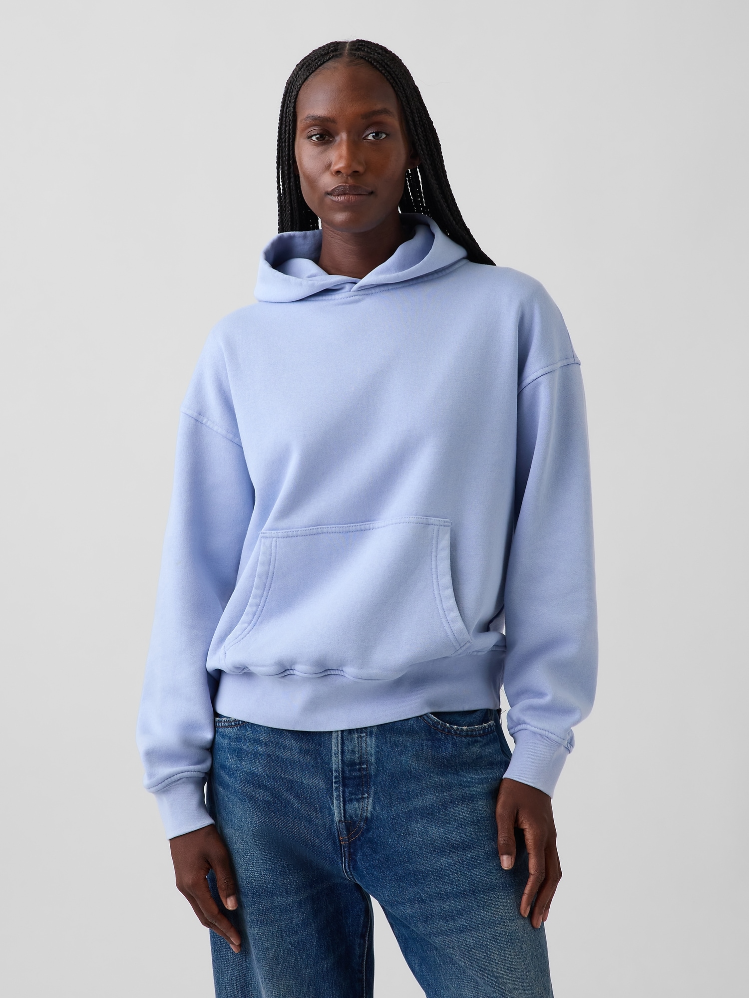 Женское худи Gap Adult VintageSoft Oversized, цвет: Синий