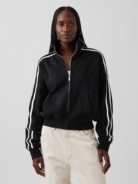 VintageSoft Oversized Mockneck Zip Jacket
