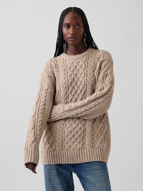 Oversized Cable-Knit Sweater
