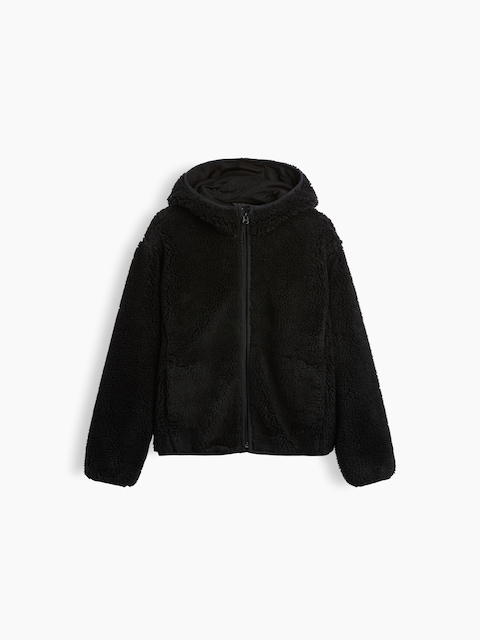 Kids Sherpa Hooded Zip Jacket