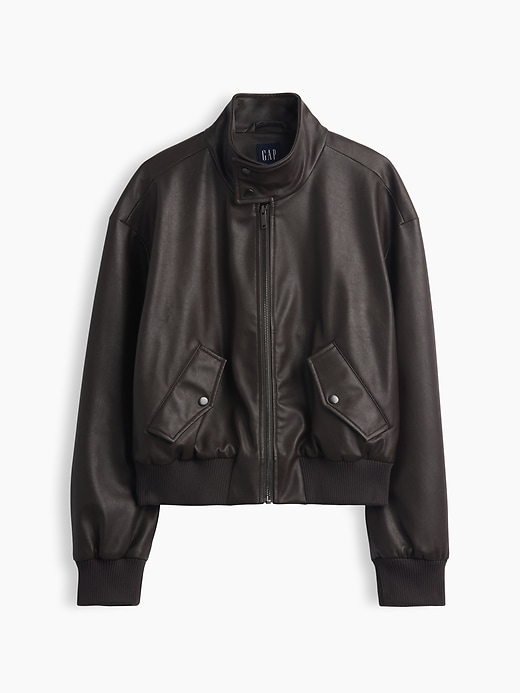 Vegan Leather Bomber Jacket | Gap