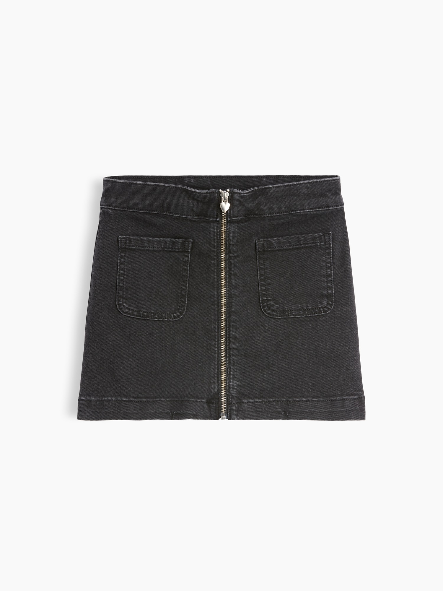 Детская юбка Gap Zip Denim Skirt, цвет: Чёрный — фото 2