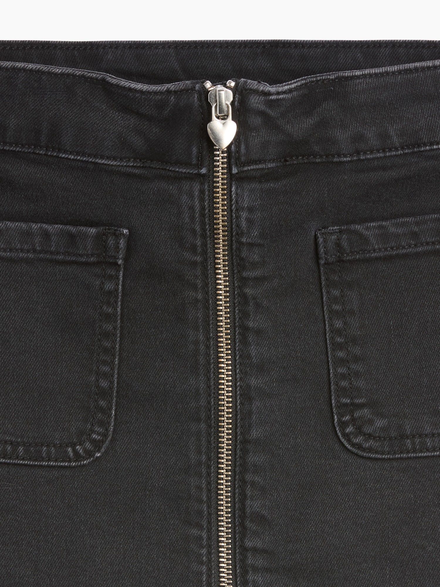 Детская юбка Gap Zip Denim Skirt, цвет: Чёрный — фото 4