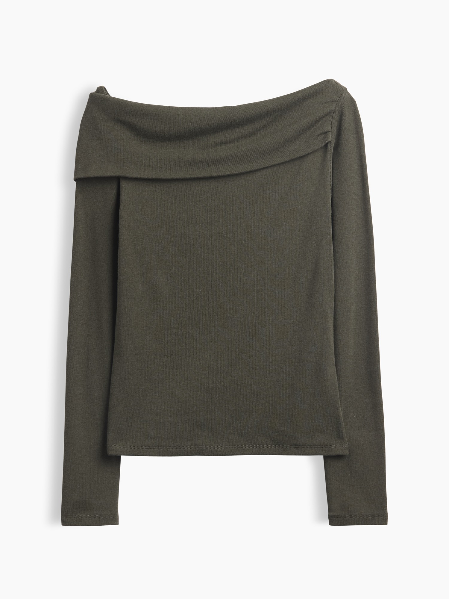 Женская футболка Gap Modern Asymmetrical, цвет: Зелёный — фото 4