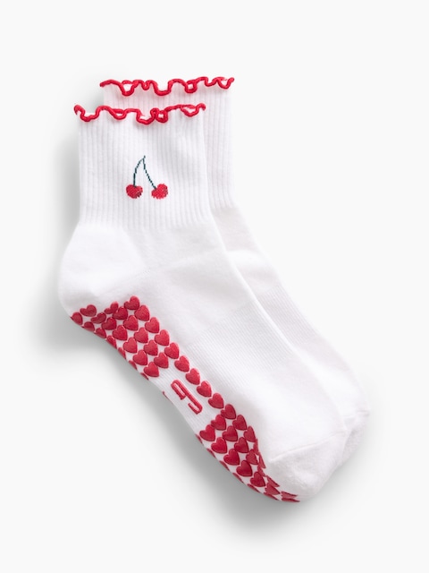 Heart Half-Crew Socks