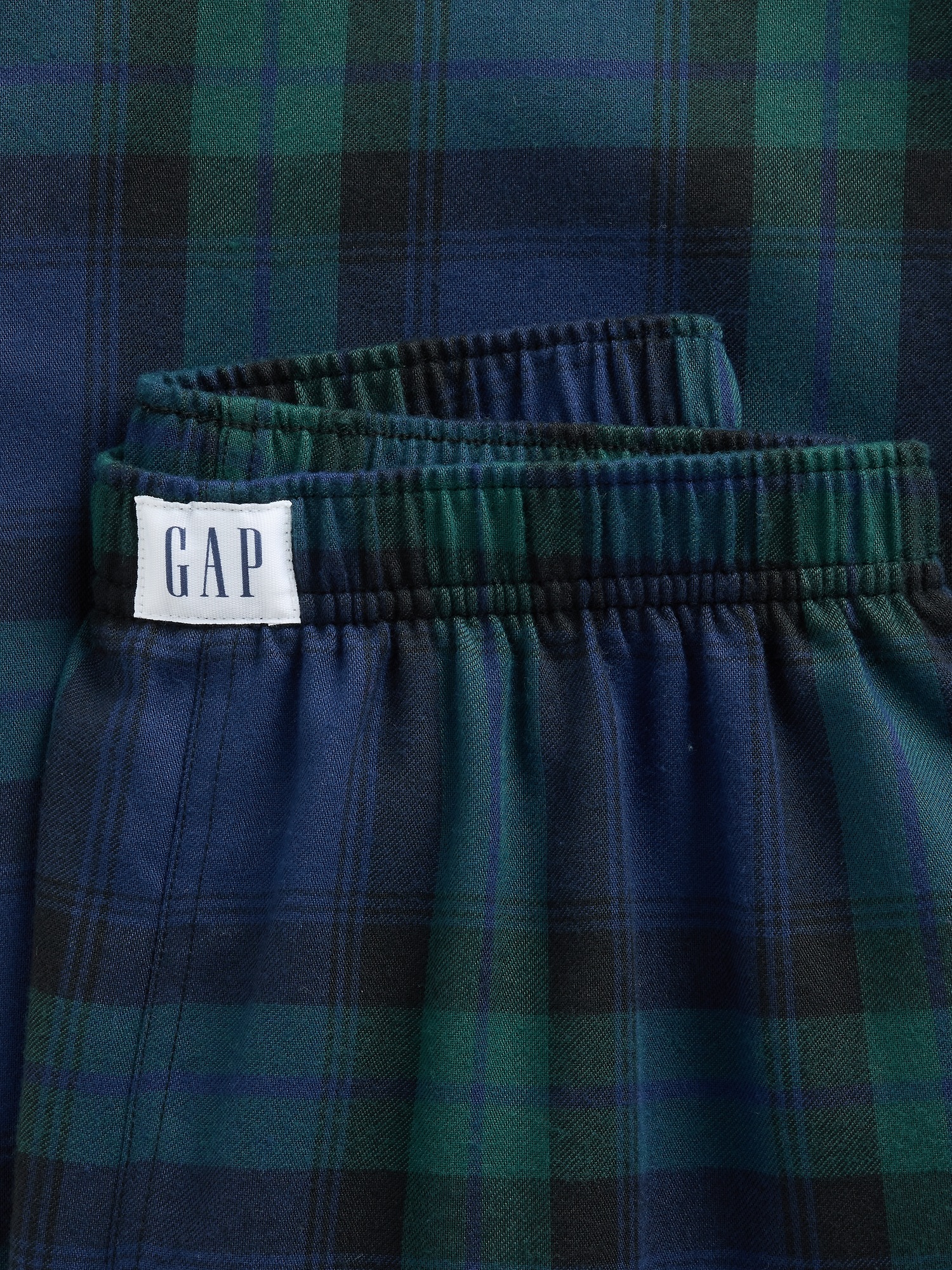 Пижамные брюки для детей, фланель — Gap, цвет: Клетчатый — фото 5