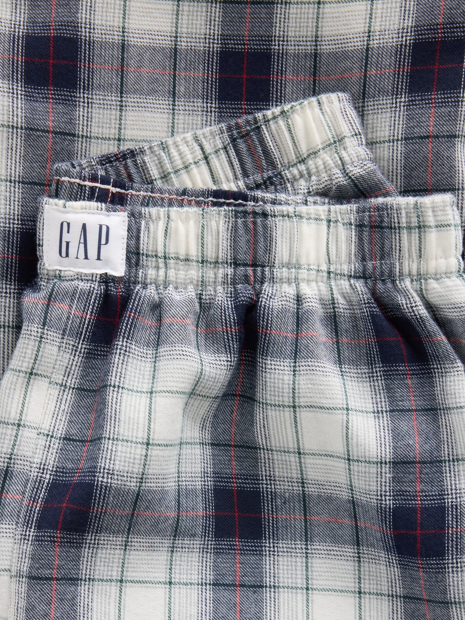 Пижамные брюки Recyled для детей, фланель — Gap, цвет: Клетчатый — фото 5
