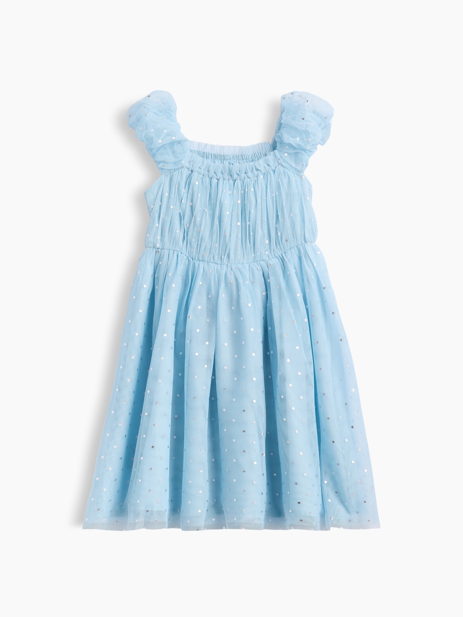 Платье Gap Smocked Tulle Dress для малышей, цвет: Синий — фото 3