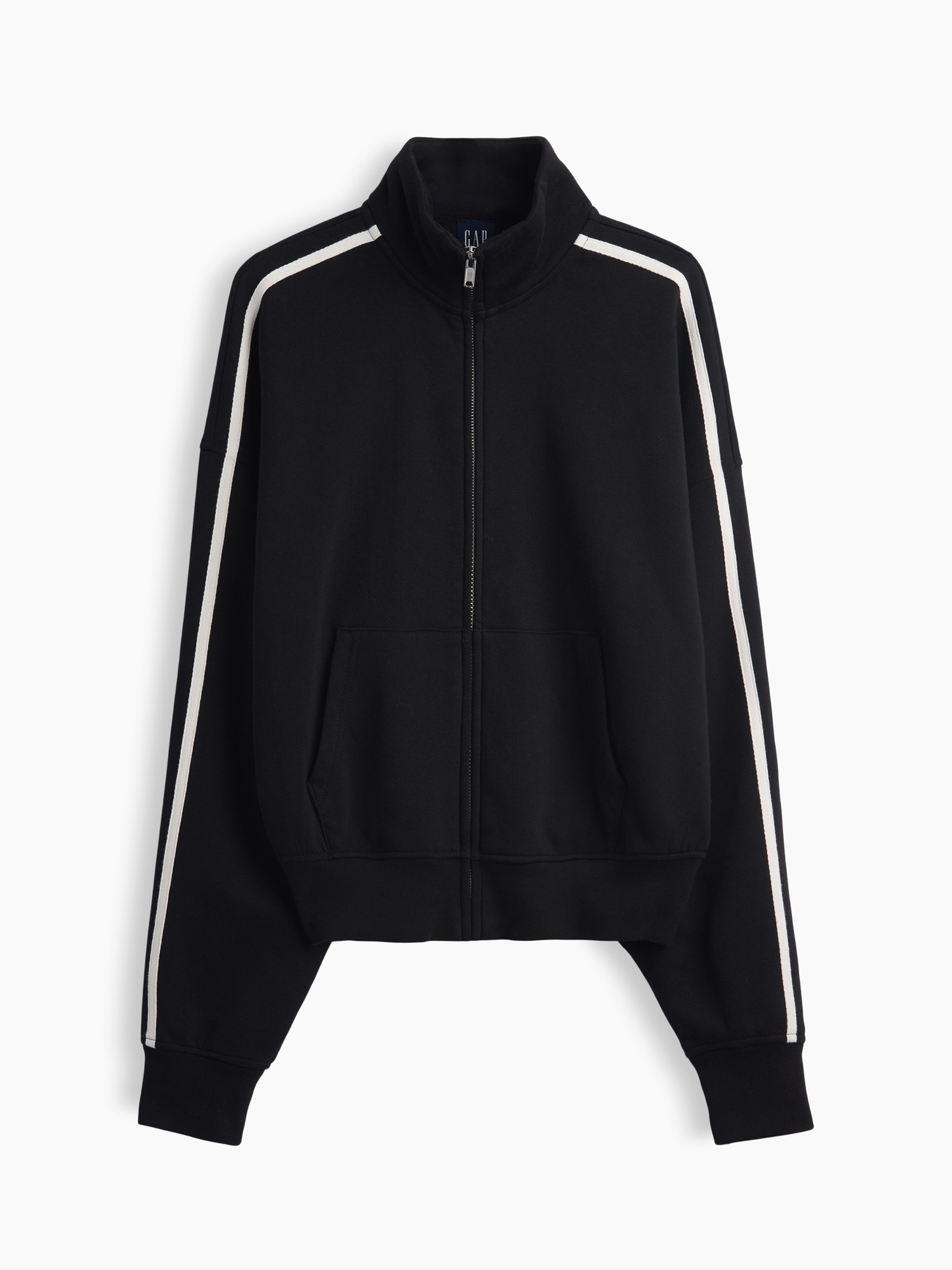 Женская куртка Gap VintageSoft Oversized Mockneck Zip, цвет: Чёрный — фото 6