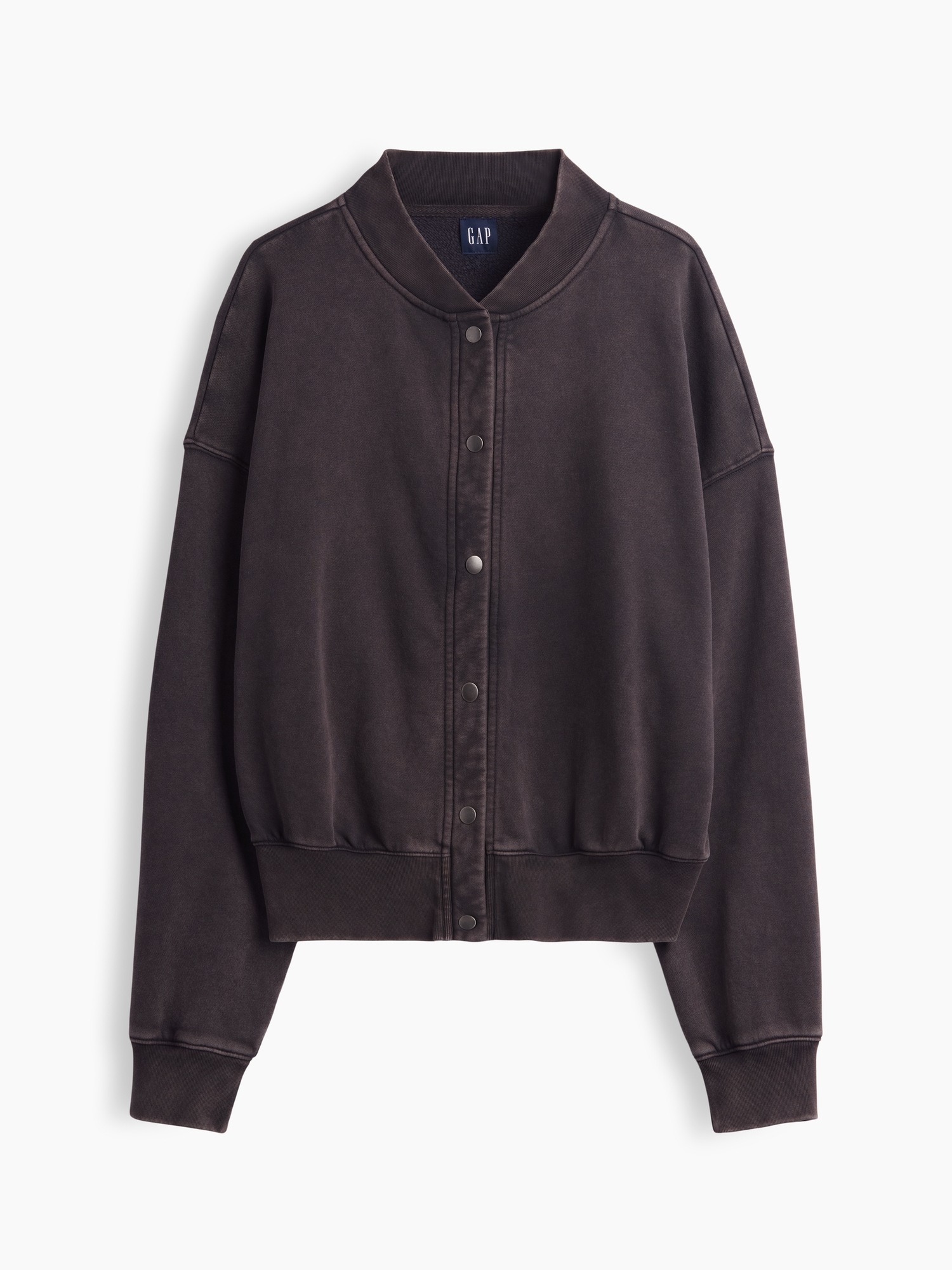 Женская куртка Gap VintageSoft Oversized Bomber, цвет: Чёрный — фото 5