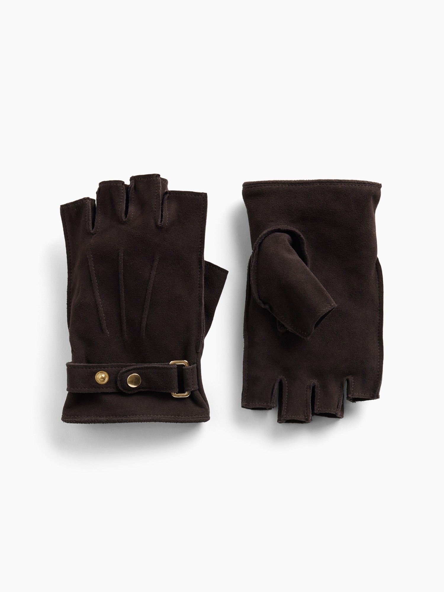Gap Suede Fingerless Gloves In Brown