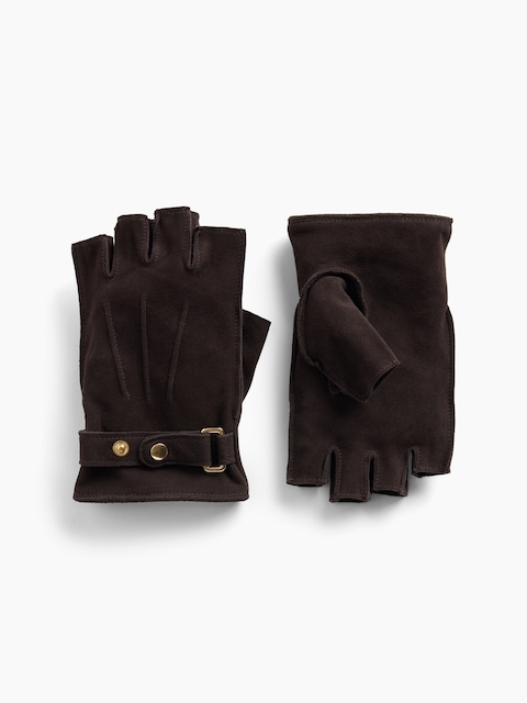 Suede Fingerless Gloves