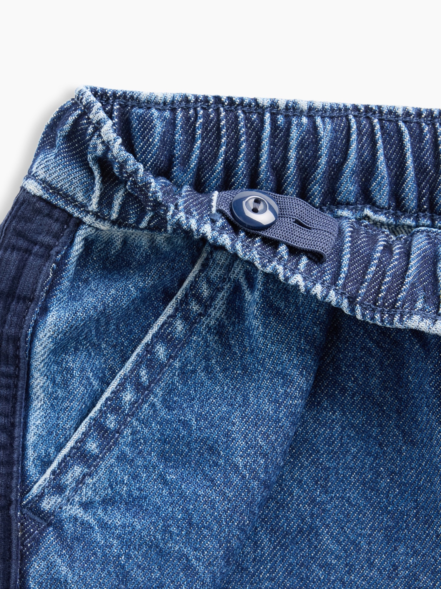 Джинсы Gap Pull-On Barrel Jeans для малышей, цвет: Тёмно-синий — фото 3