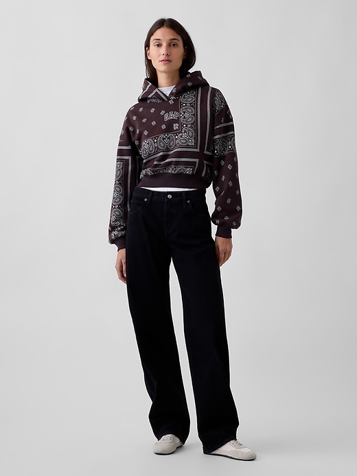 VintageSoft Oversized Crop Hoodie | Gap