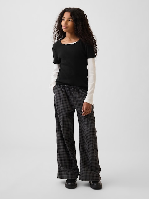 Kids Easy Wide-Leg Drawstring Pants