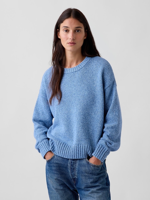 100% Cotton Oversized Crop Sweater