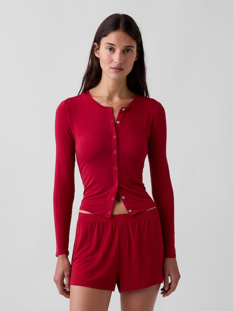 SoftMade Modal Rib PJ Cardigan
