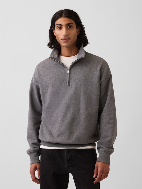 Heavyweight Oversized Quarter-Zip Pullover