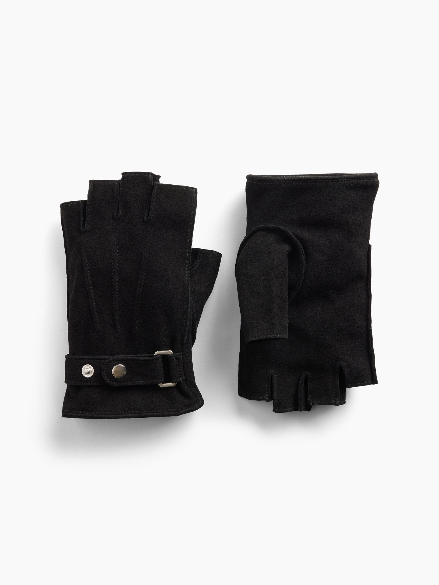 Gap Suede Fingerless Gloves In Black