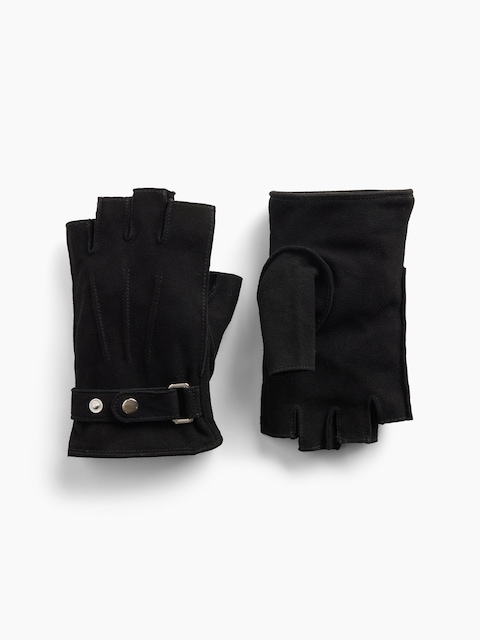 Suede Fingerless Gloves