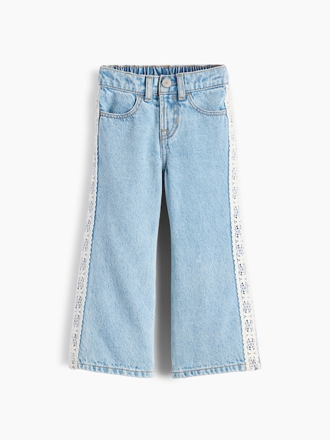 Baby & Toddler Lace-Trim Stride Jeans