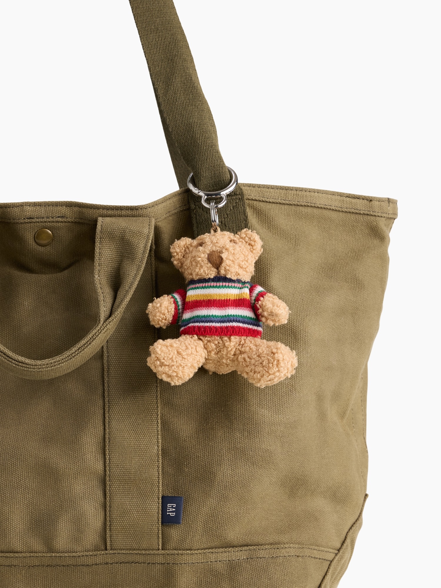 Женский брелок Gap Brannan Bear Sweater Bag Charm, цвет: Полосатый — фото 3