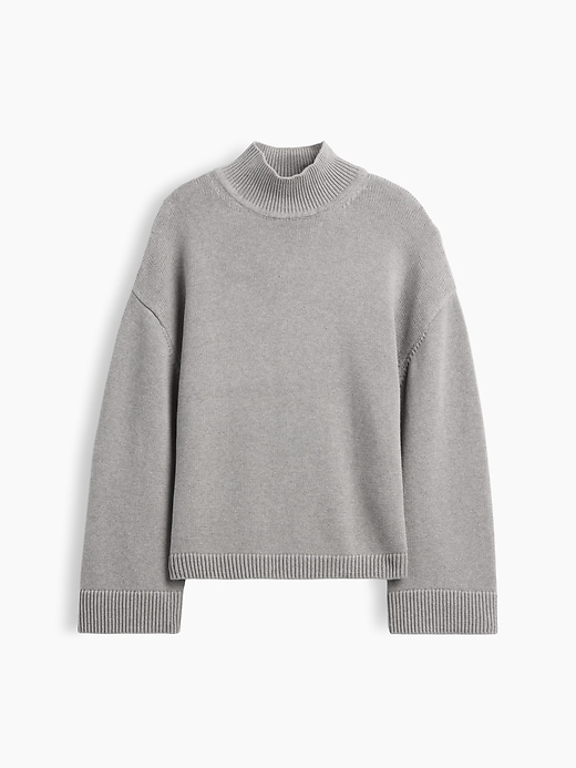 100% Cotton Oversized Mockneck Sweater | Gap