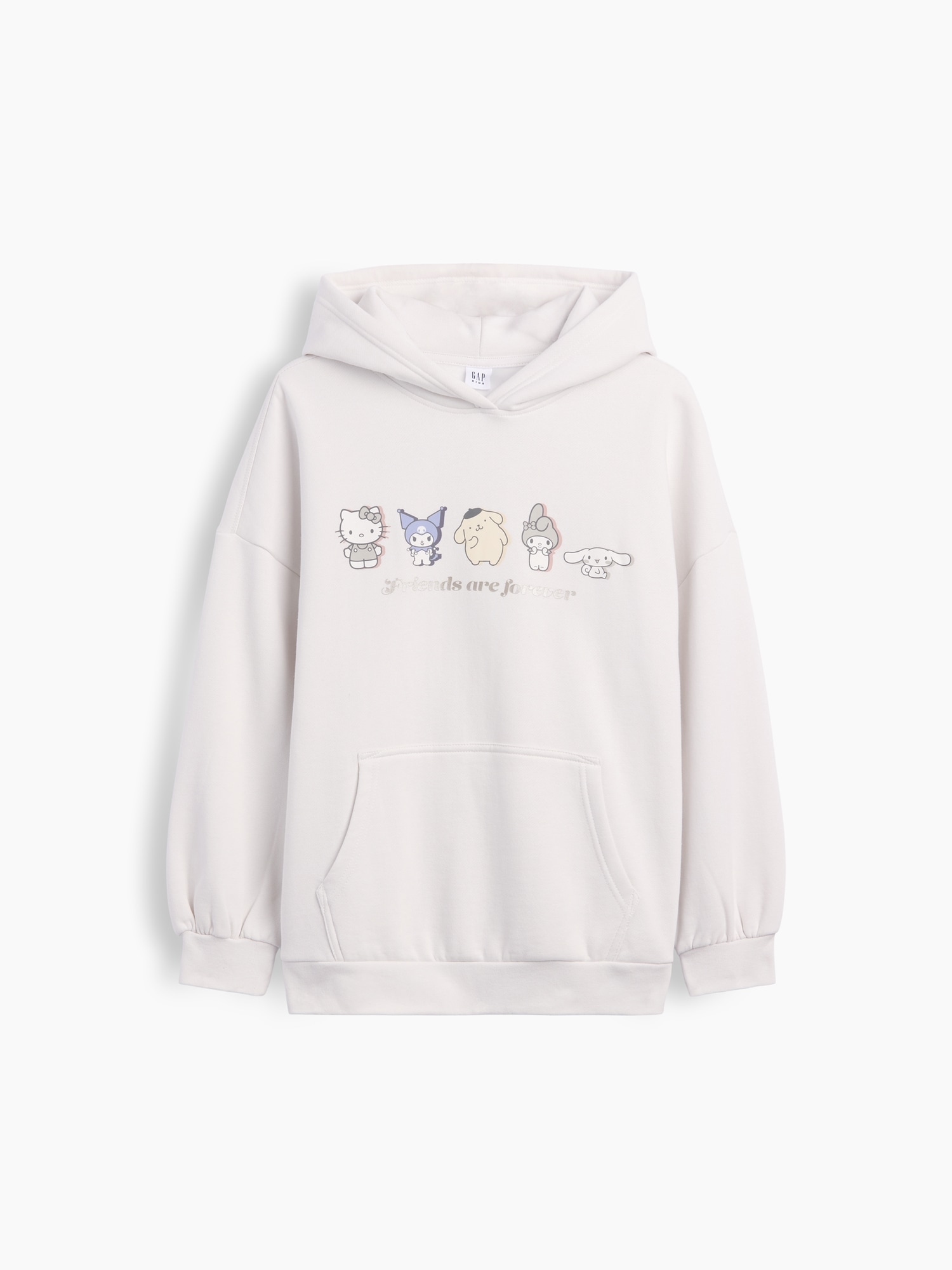 Детское худи Gap VintageSoft Oversized Logo, цвет: Бежевый — фото 5
