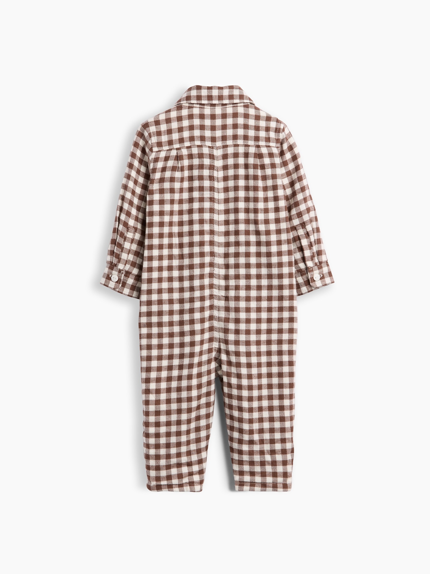 Детский фланелевый комбинезон Gap Gingham, цвет: Янтарный — фото 2