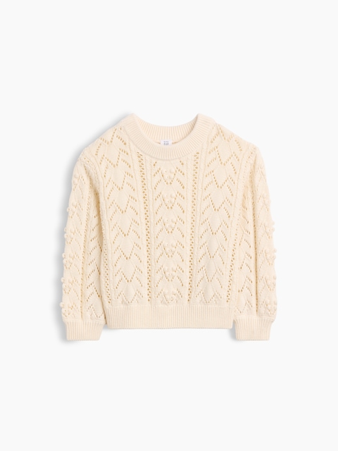 Baby & Toddler Textured Crewneck Sweater