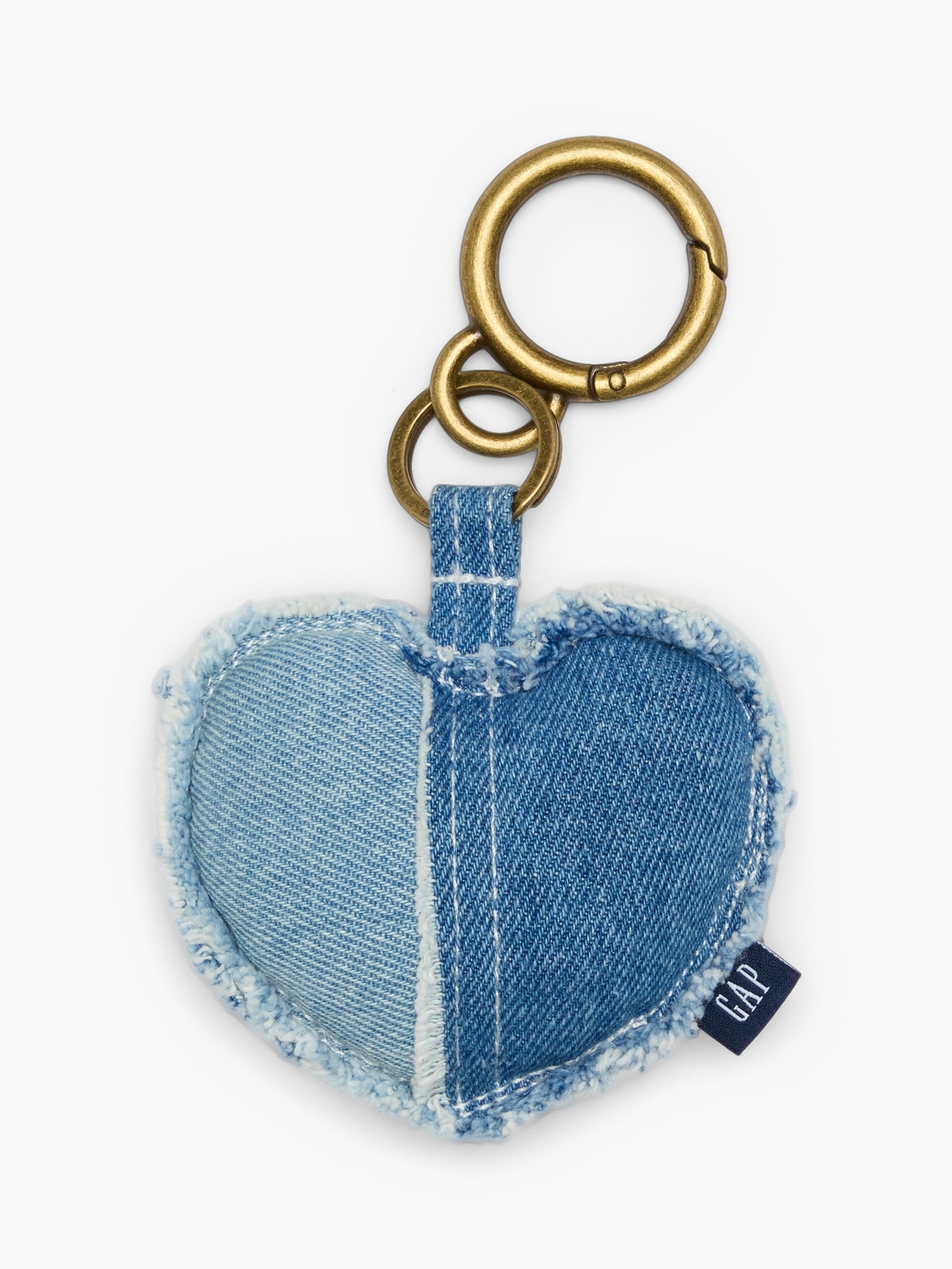 Gap Patchwork Denim Heart Bag Charm