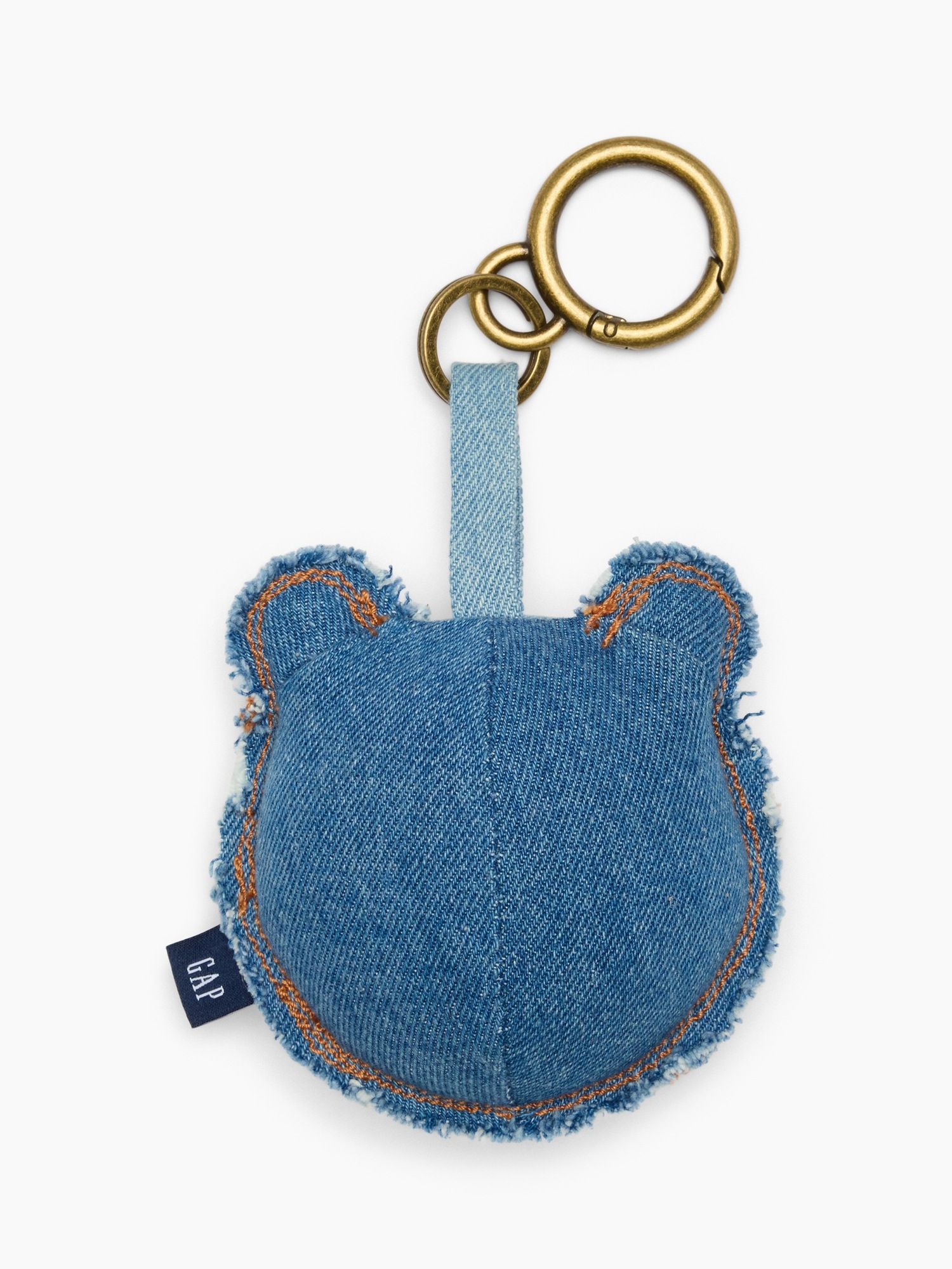 Женский брелок Gap Patchwork Denim Brannan Bear Bag Charm, цвет: Джинсовый — фото 2