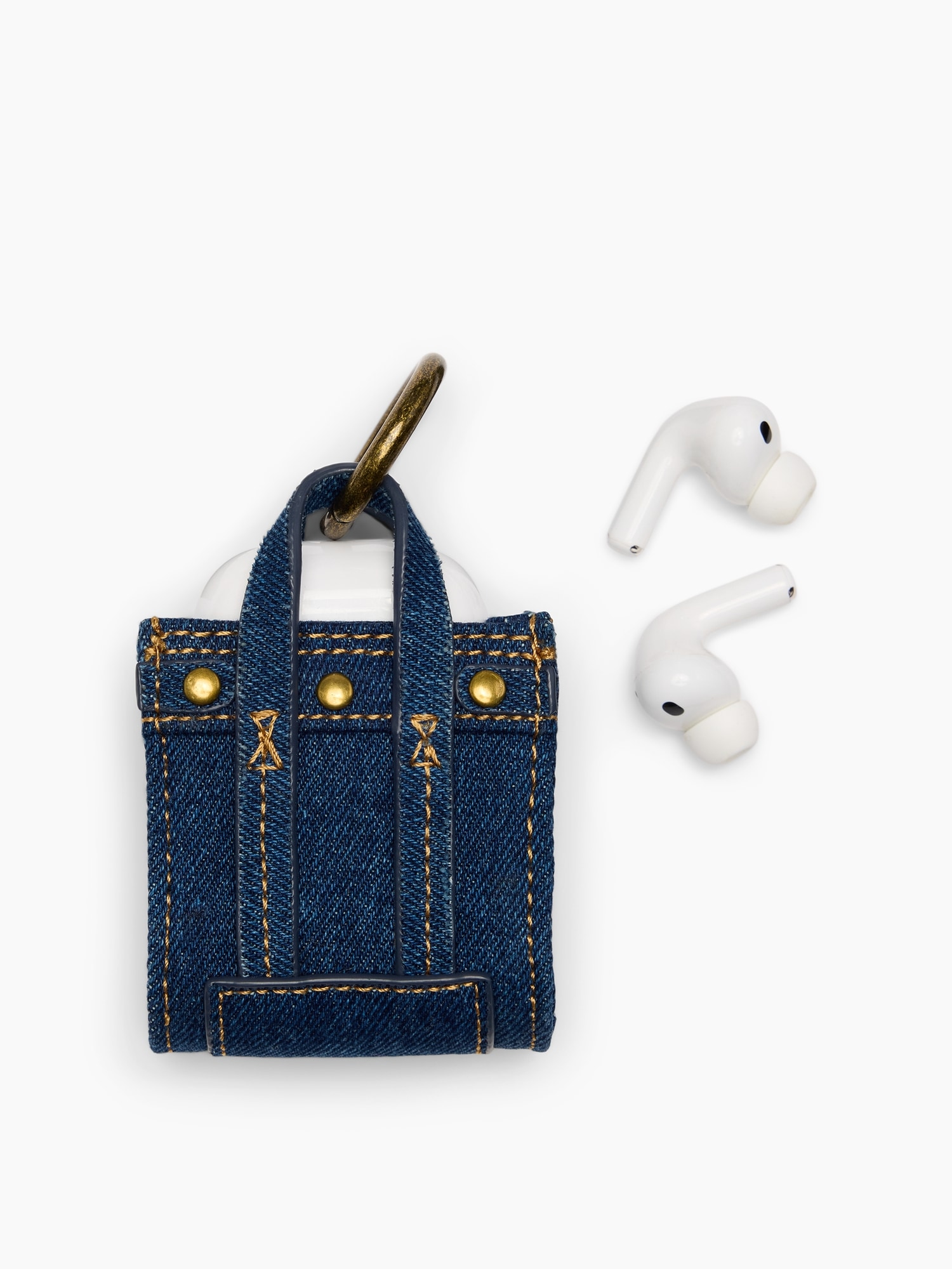 Женский брелок Gap Denim Headphone Case Bag Charm, цвет: Тёмная варка — фото 4