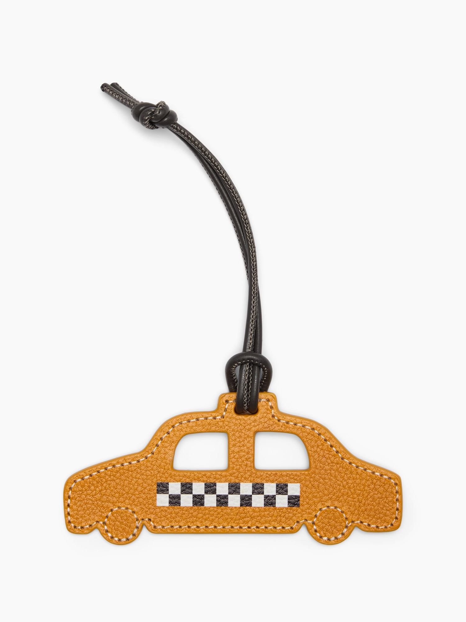 Gap 100% Leather Taxi Bag Charm In Yellow Taxi