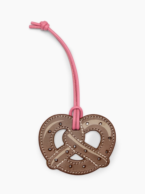 Leather Pretzel Bag Charm
