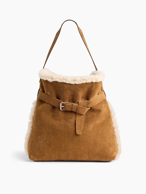 Vegan Suede Shoulder Bag