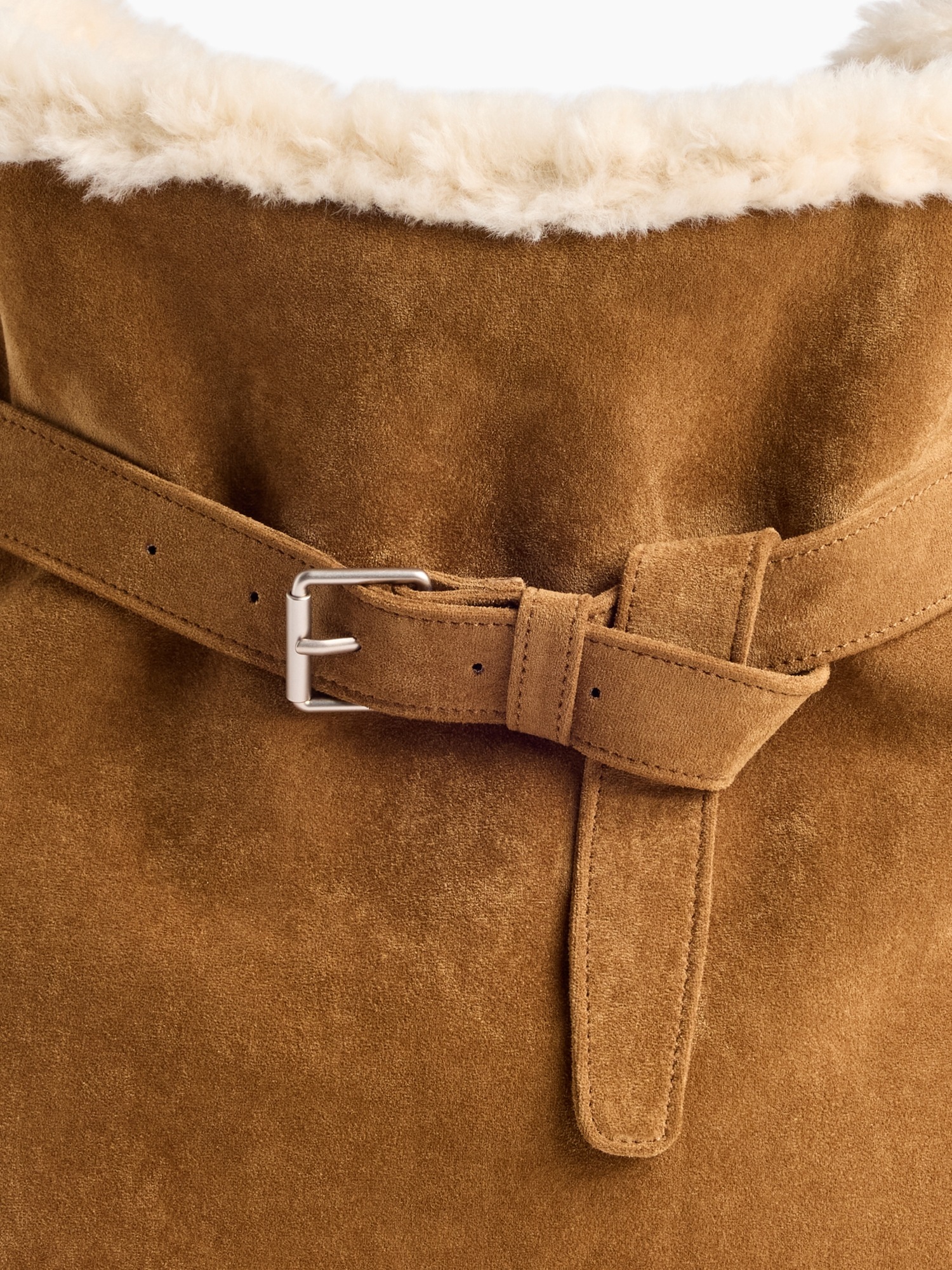 Женская сумка Gap Vegan Suede Shoulder, цвет: Коричневый — фото 6