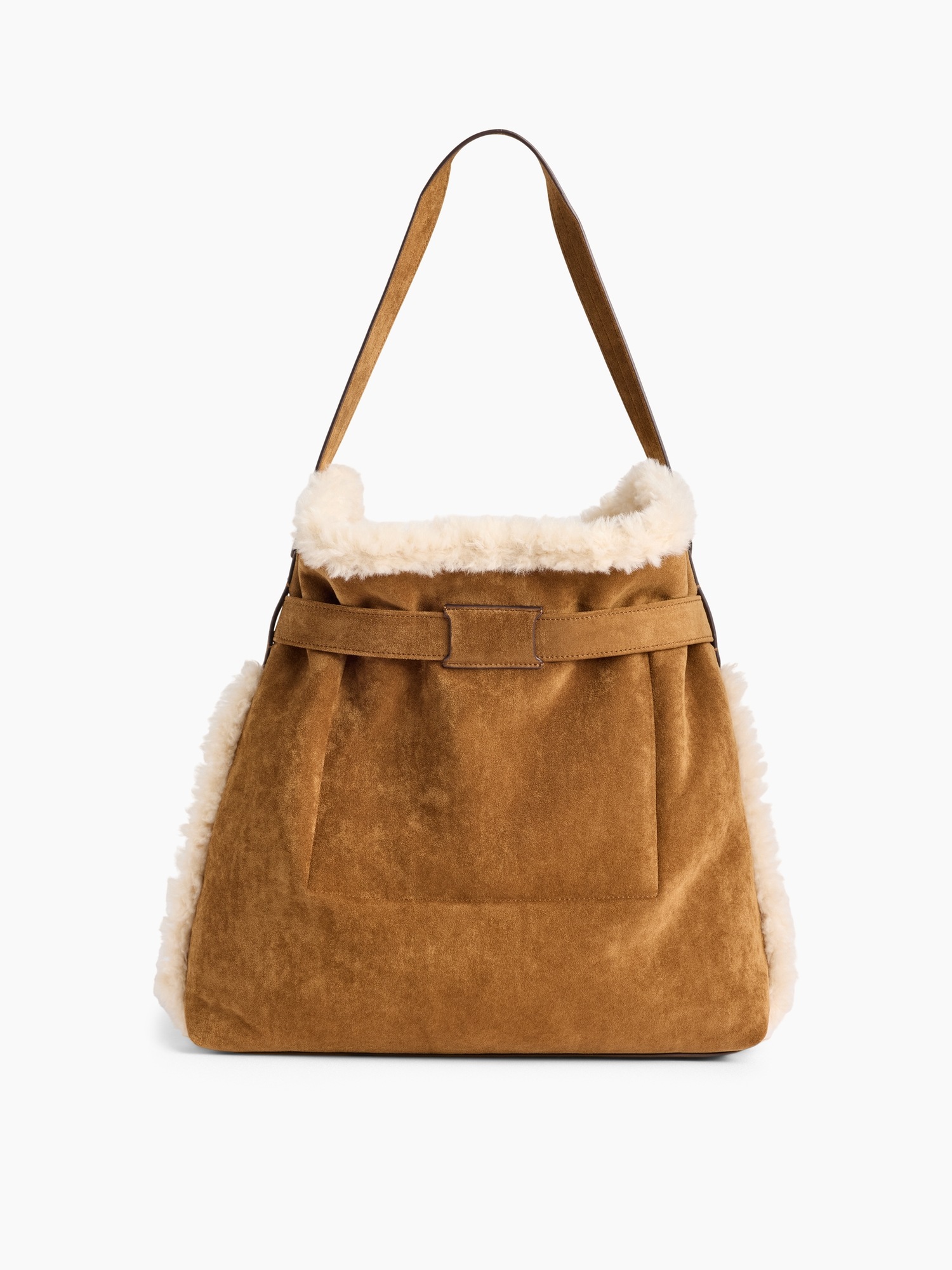 Женская сумка Gap Vegan Suede Shoulder, цвет: Коричневый — фото 4