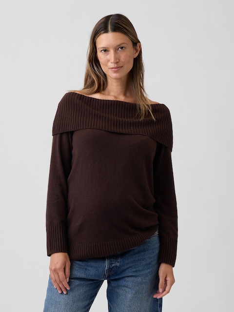 Maternity CashSoft Off-Shoulder Sweater