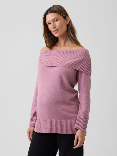 Maternity CashSoft Off-Shoulder Sweater