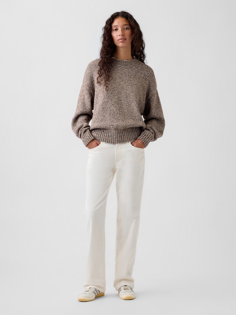 Mid Rise Corduroy Relaxed Straight Pants