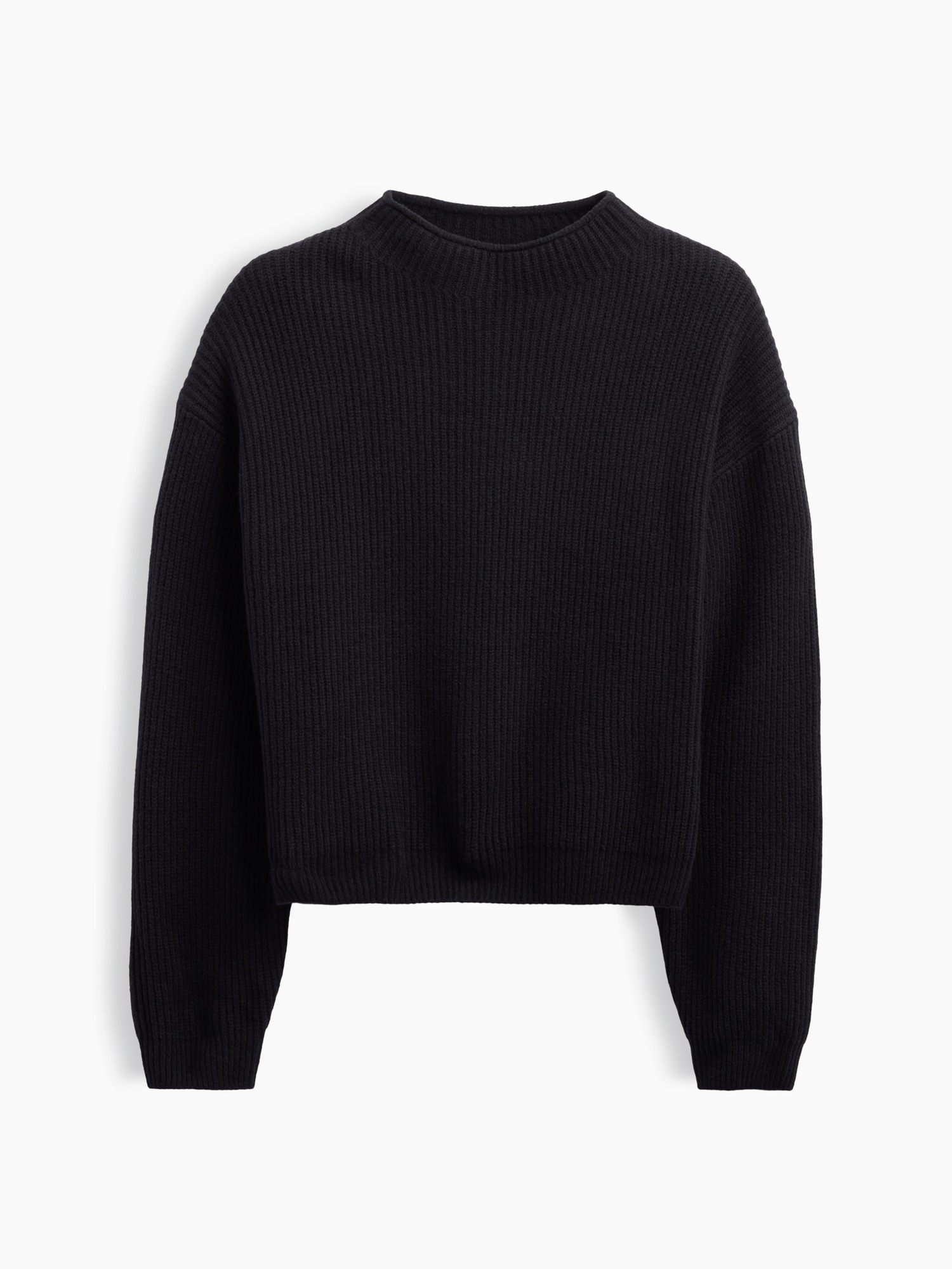 Женский свитер Gap CashSoft Oversized Rollneck, цвет: Чёрный — фото 5