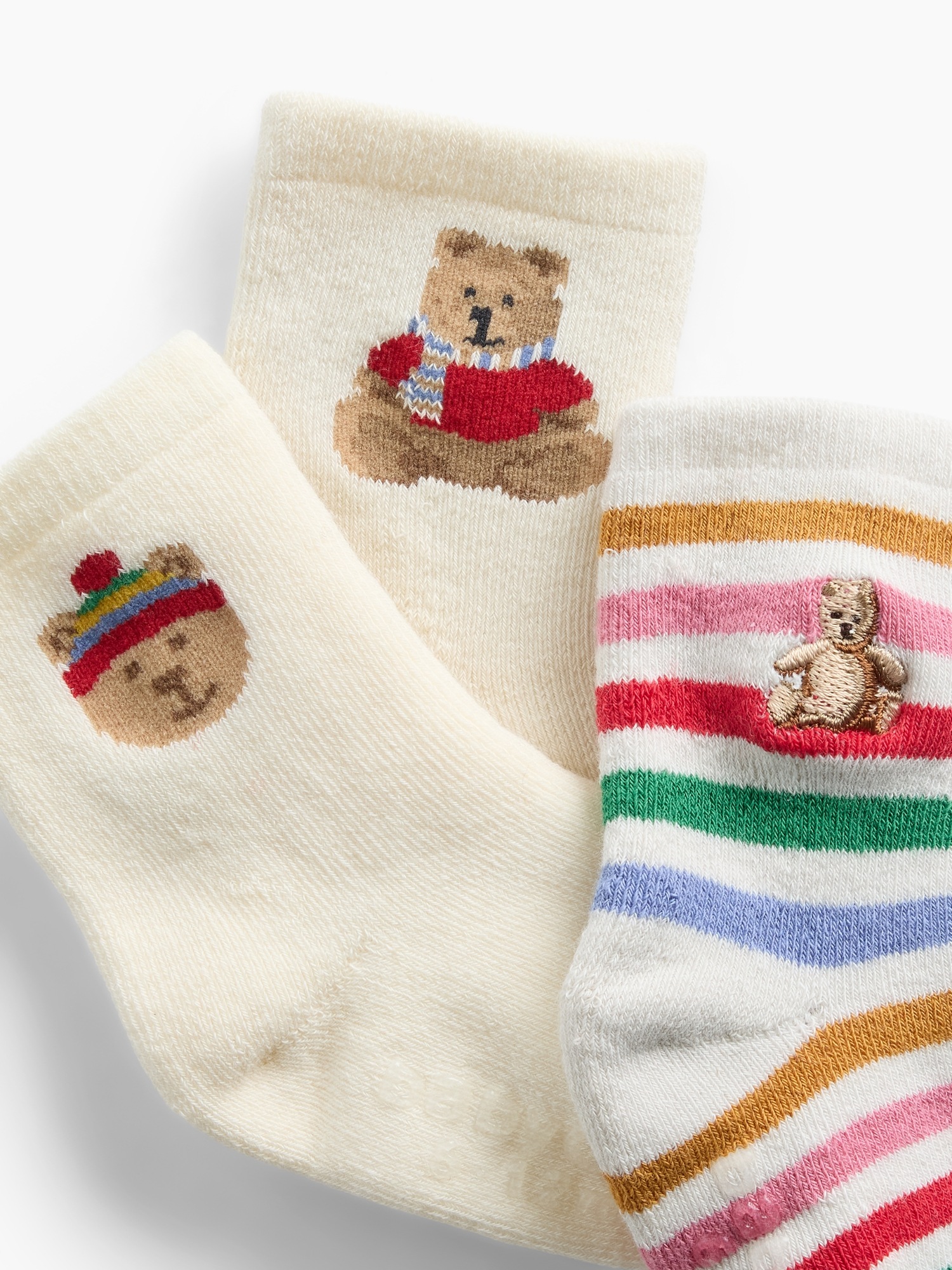 Носки Bear для детей, 3 шт. — Gap, цвет: Brannan Christmas — фото 2