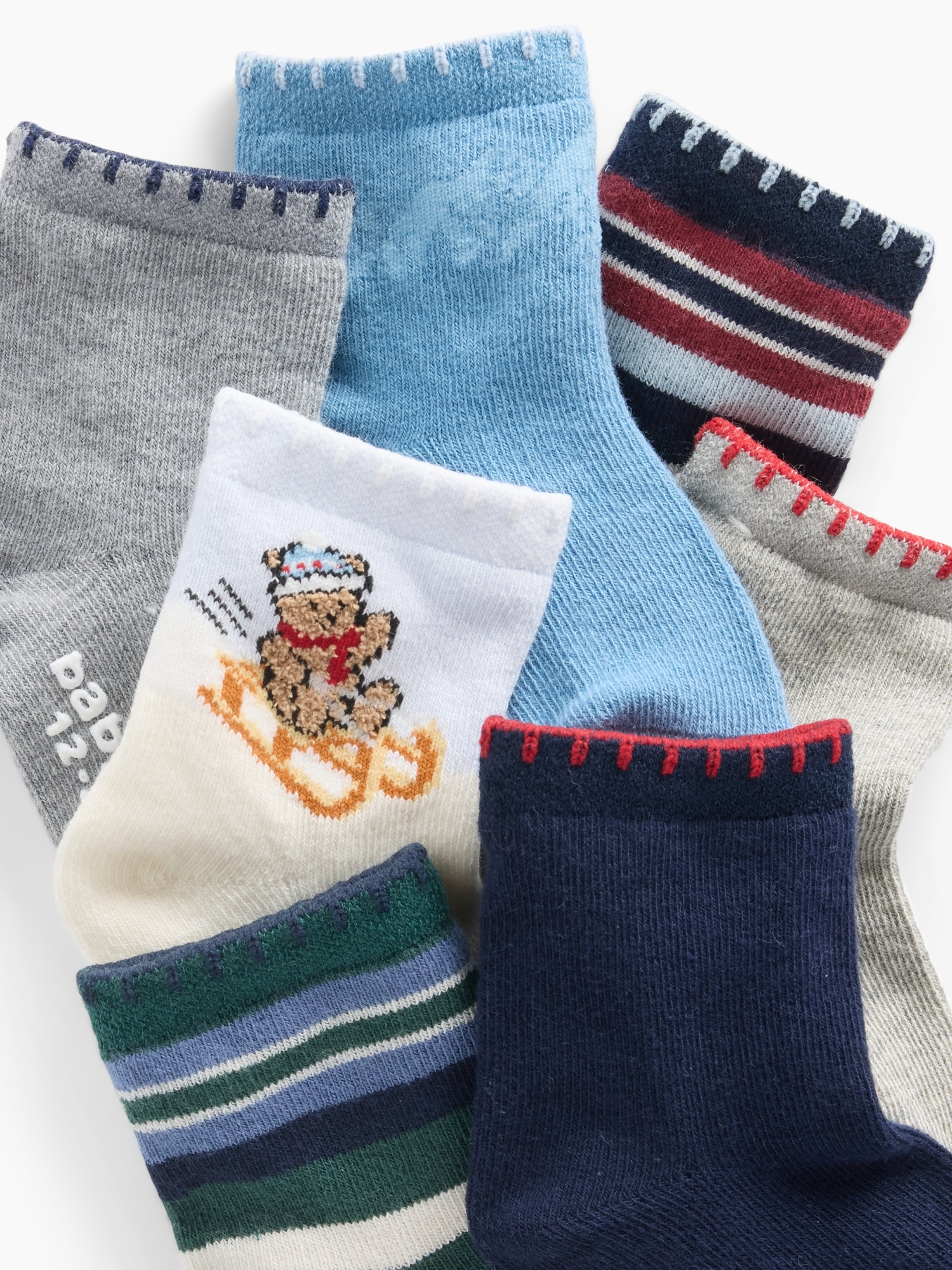 Носки для детей, укороченные, 7 шт. — Gap, цвет: Разноцветный — фото 2