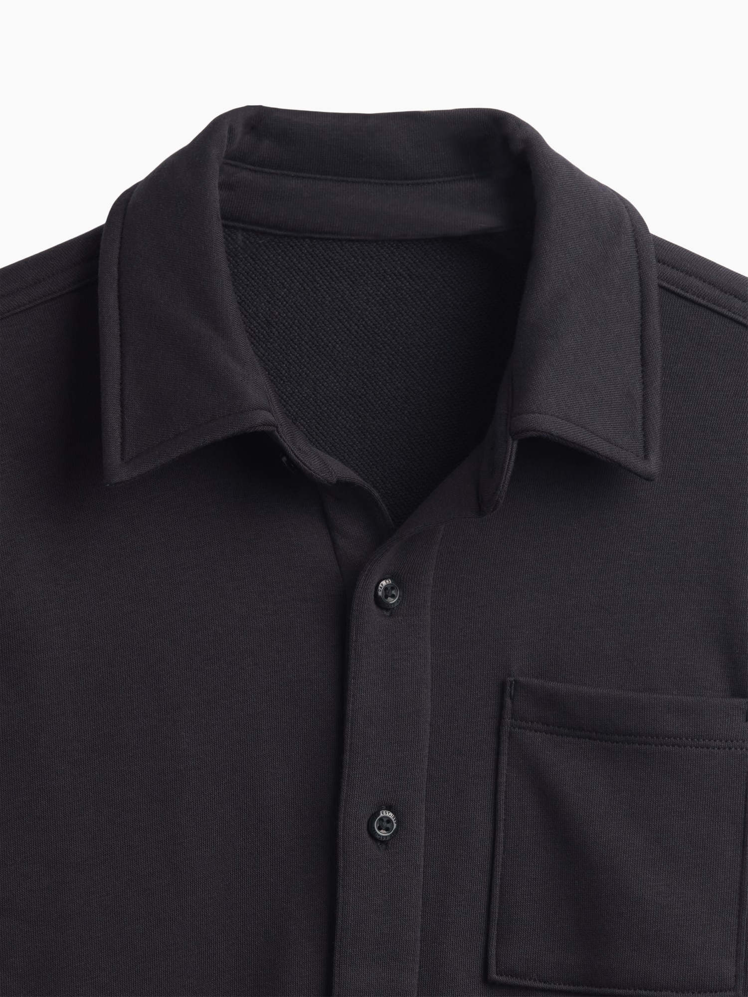 Детская рубашка Gap VintageSoft Terry Button-Front, цвет: Чёрный — фото 5