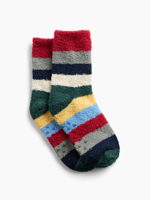 Kids Happy Stripe Cozy Socks